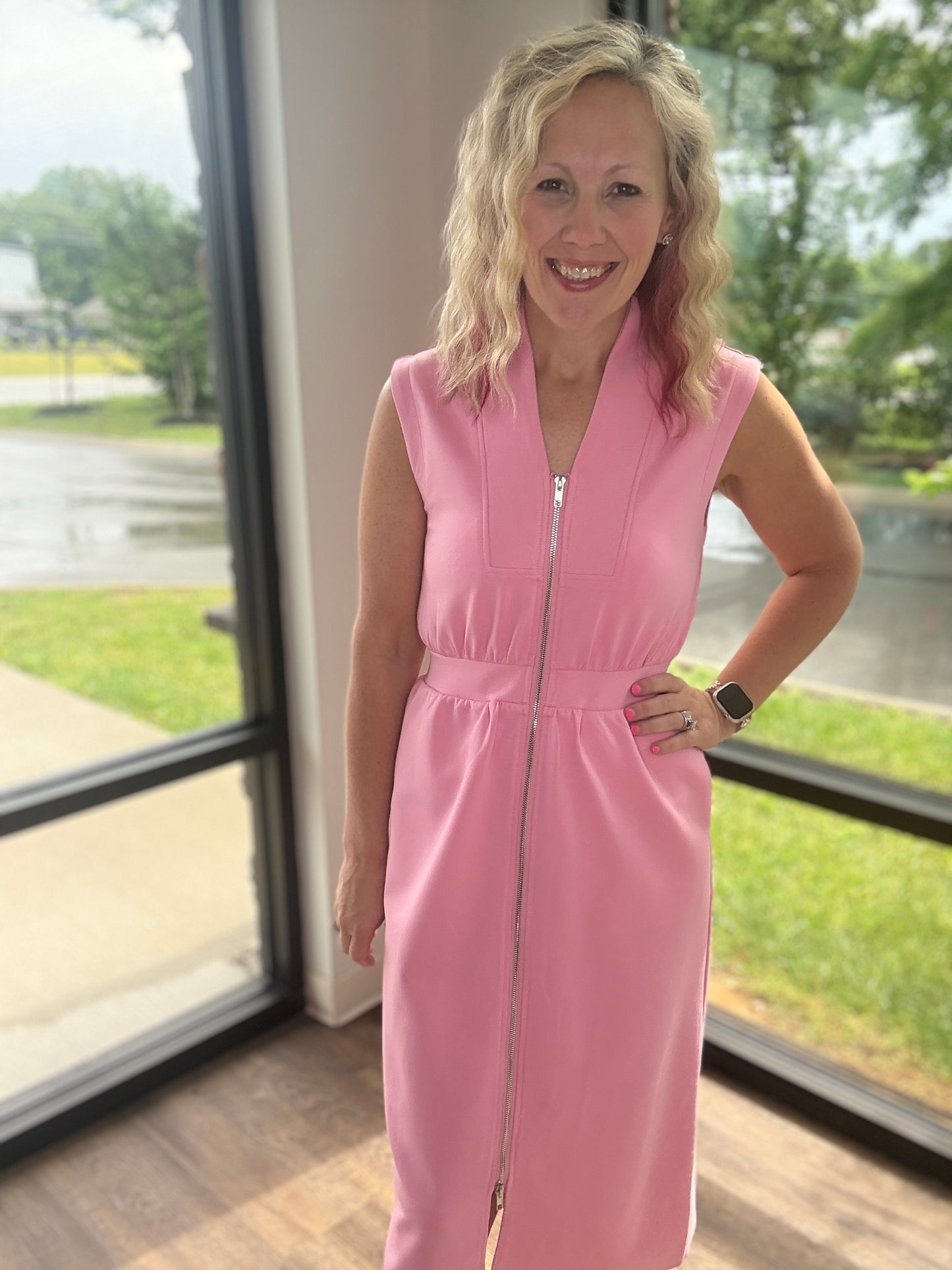Pink Midi Dress