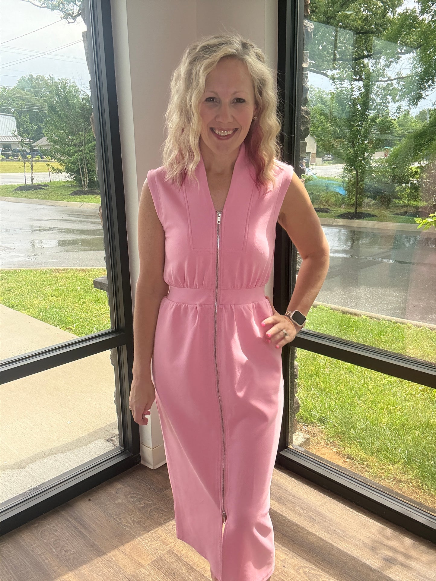 Pink Midi Dress