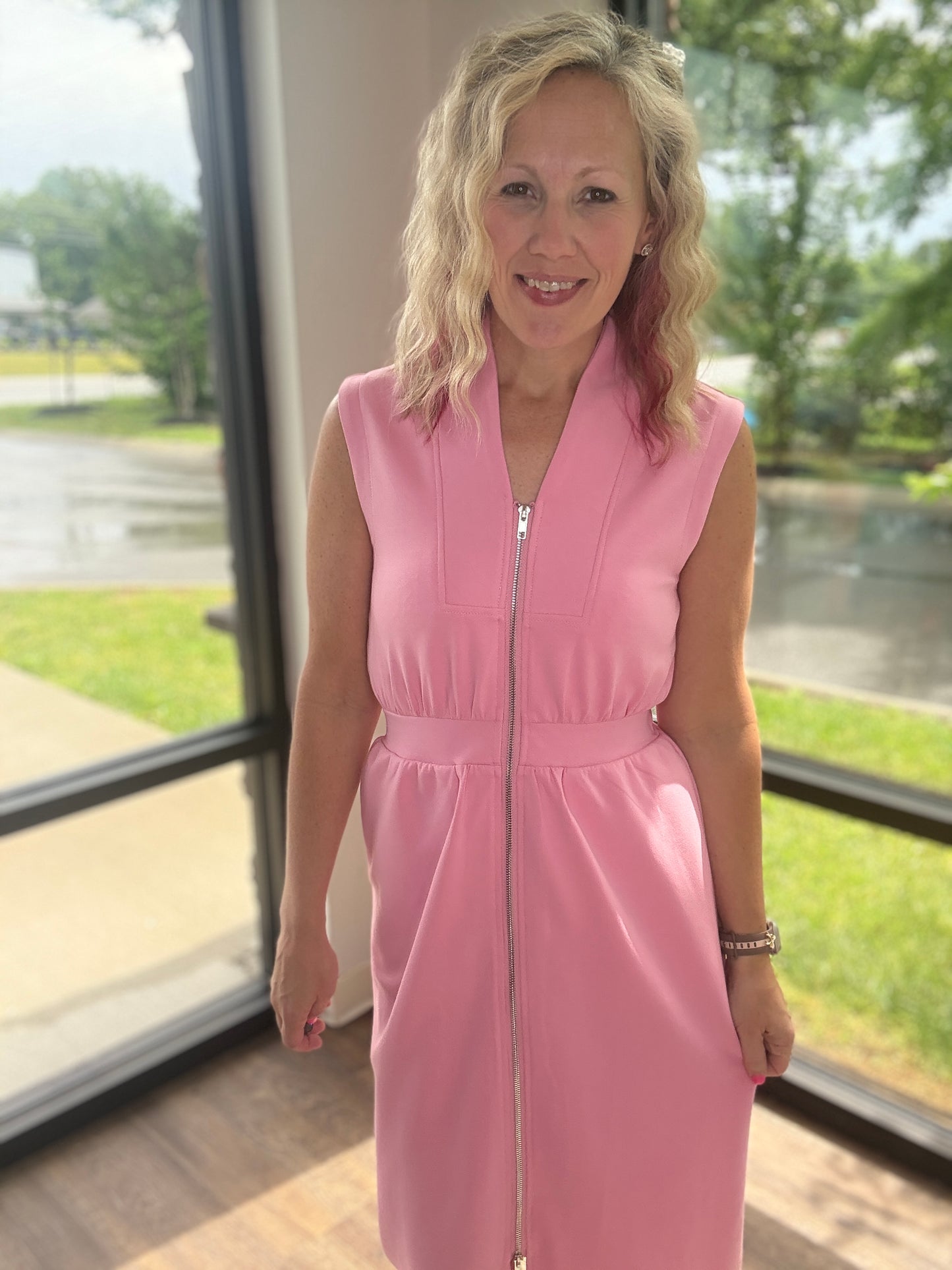 Pink Midi Dress