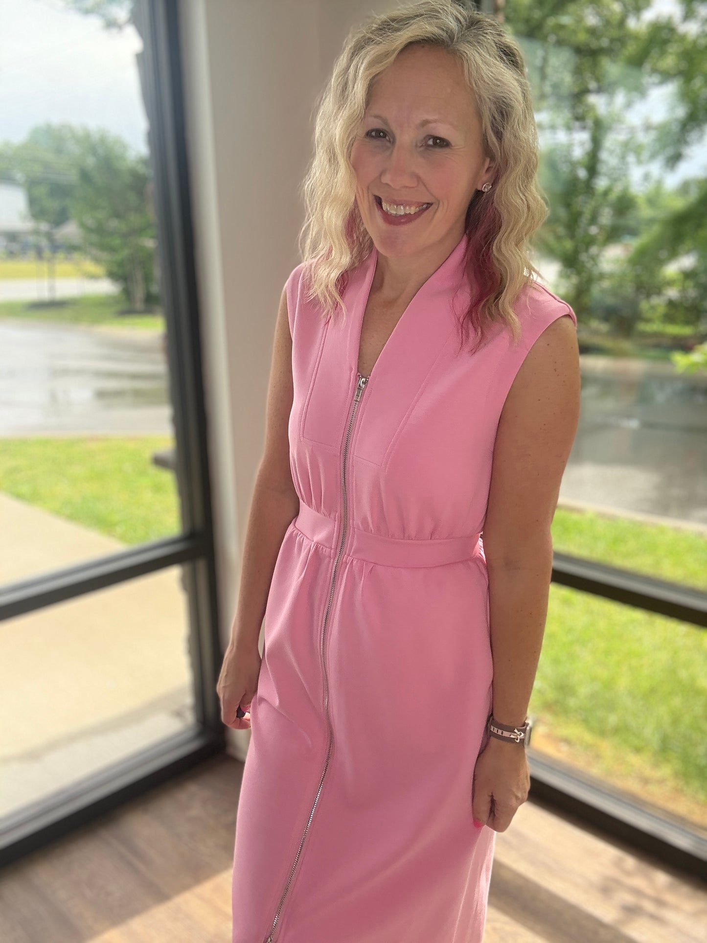 Pink Midi Dress