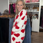 Heart Cloud Cardigan-Red