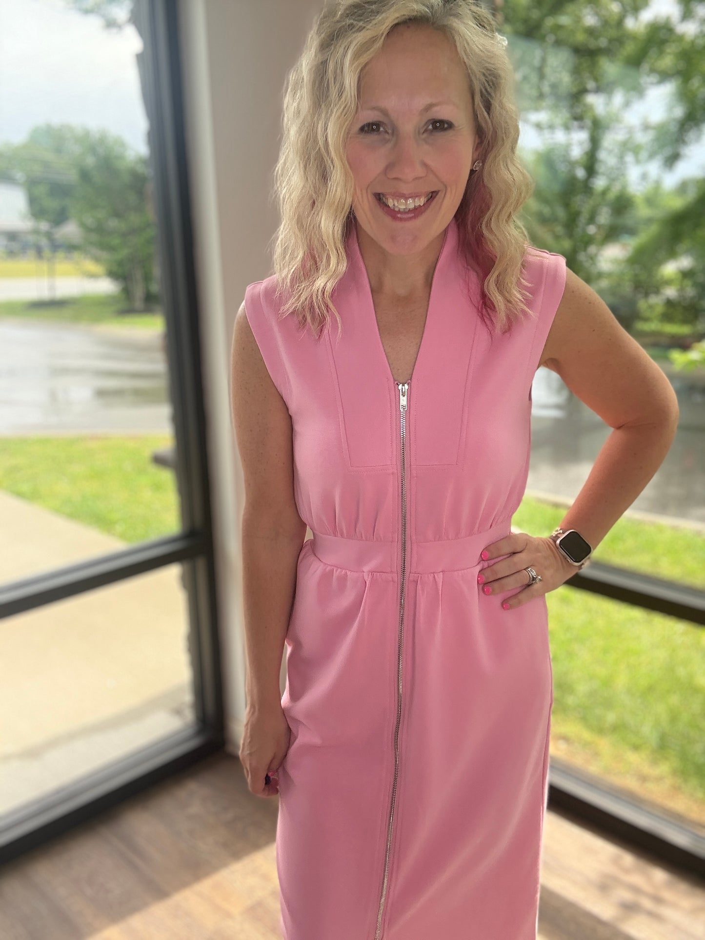 Pink Midi Dress