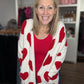 Heart Cloud Cardigan-Red