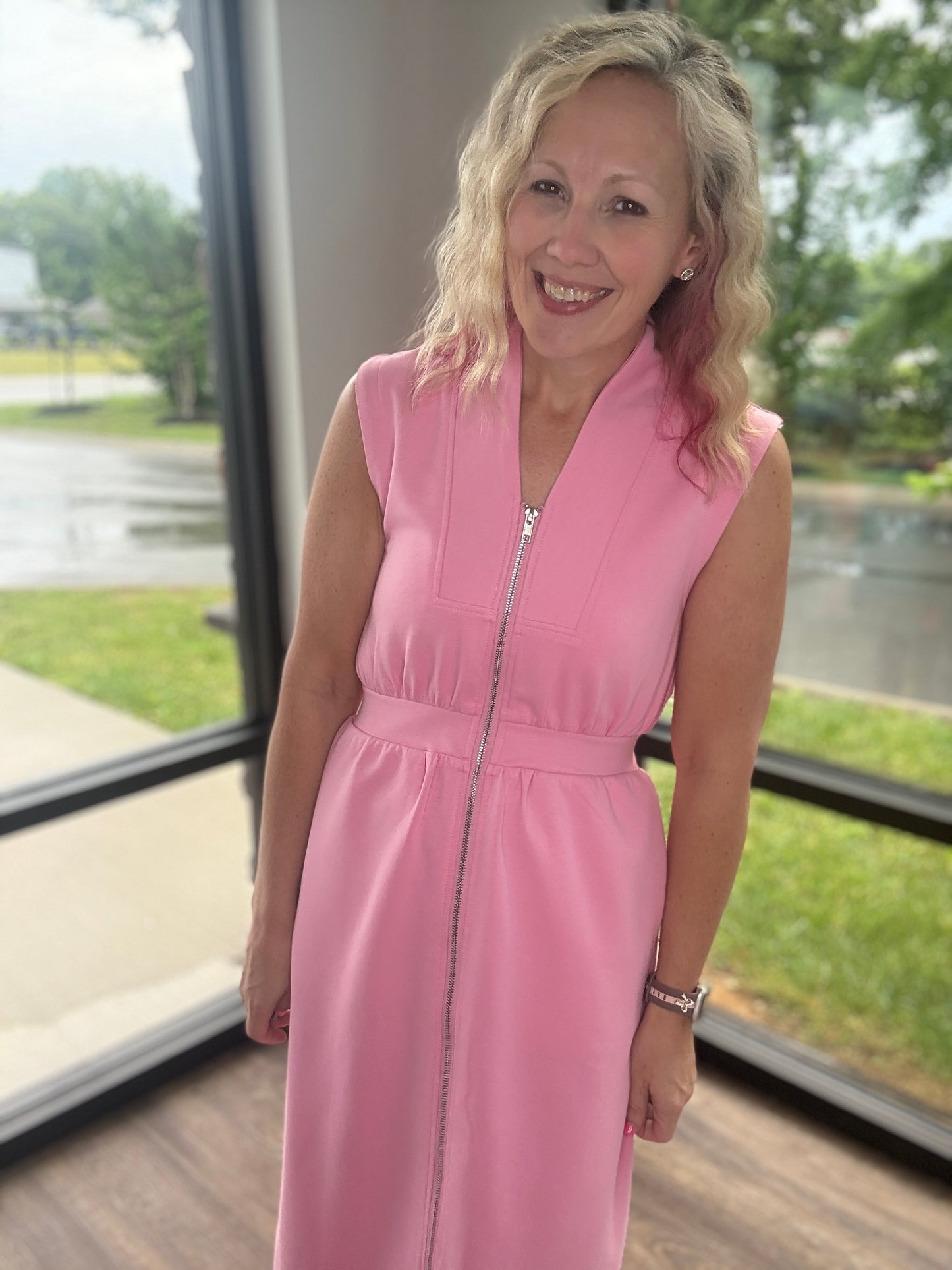 Pink Midi Dress