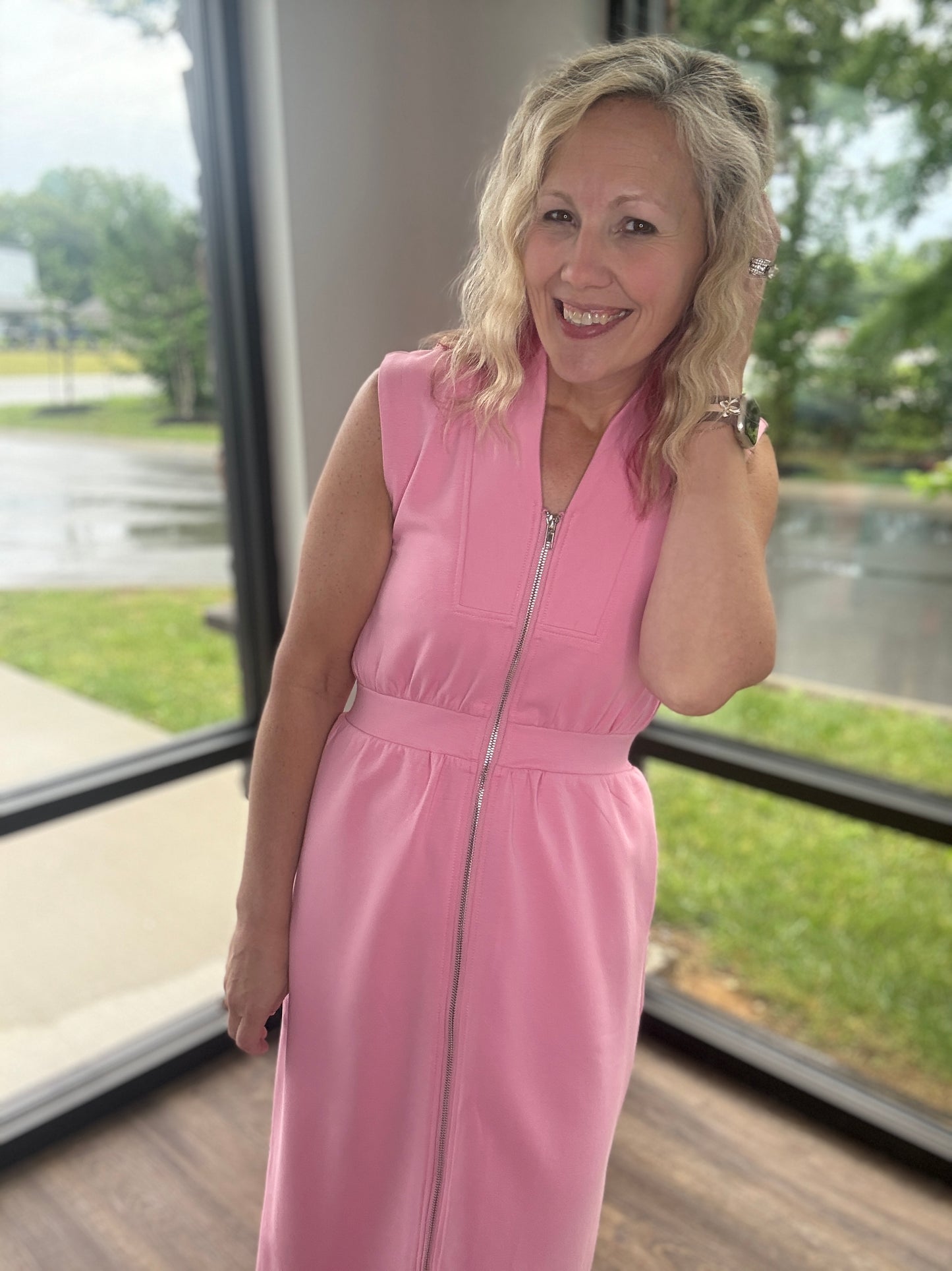 Pink Midi Dress