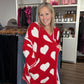 Heart Cloud Cardigan-Red