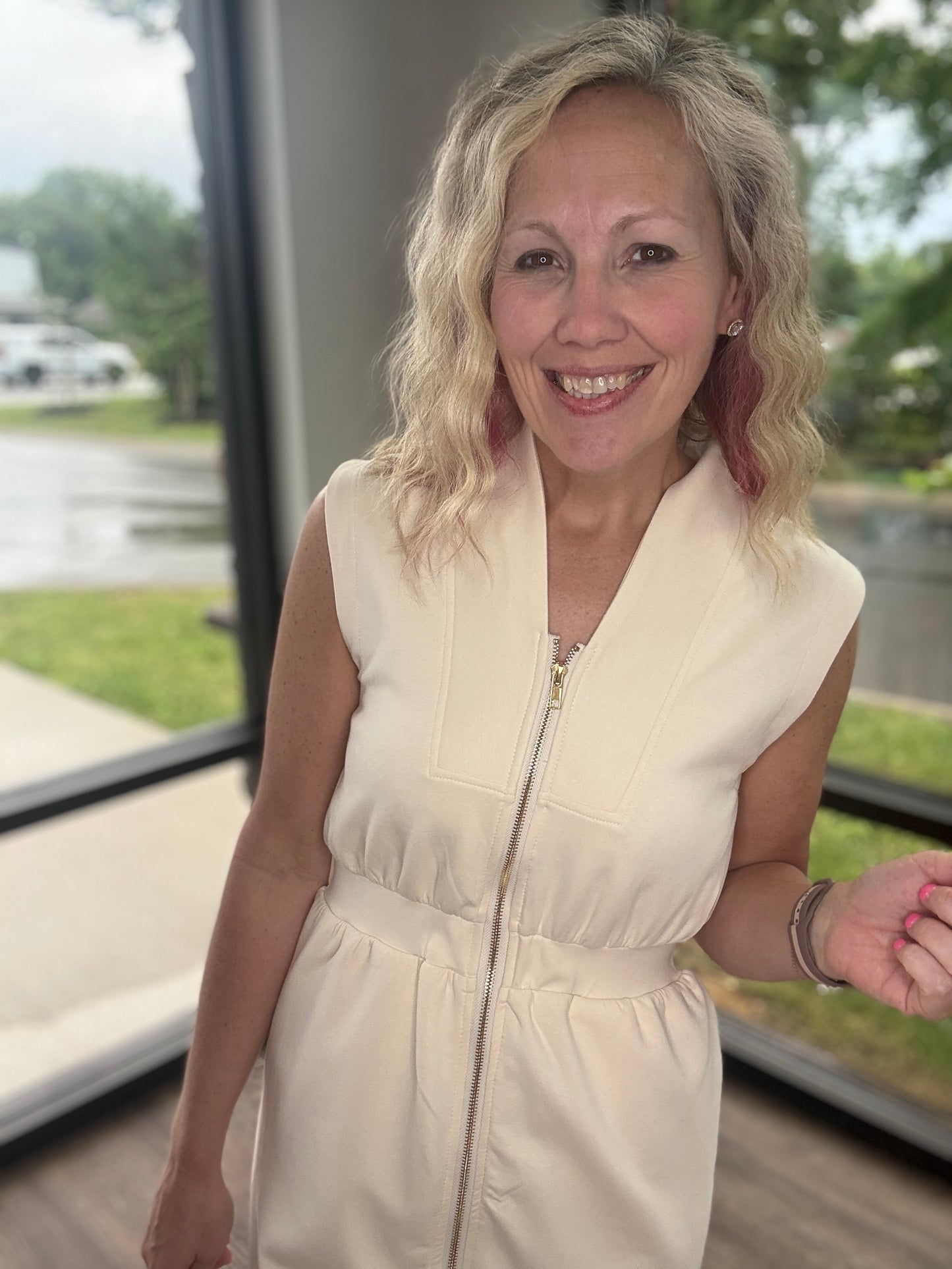 Cream Midi Dress