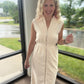 Cream Midi Dress