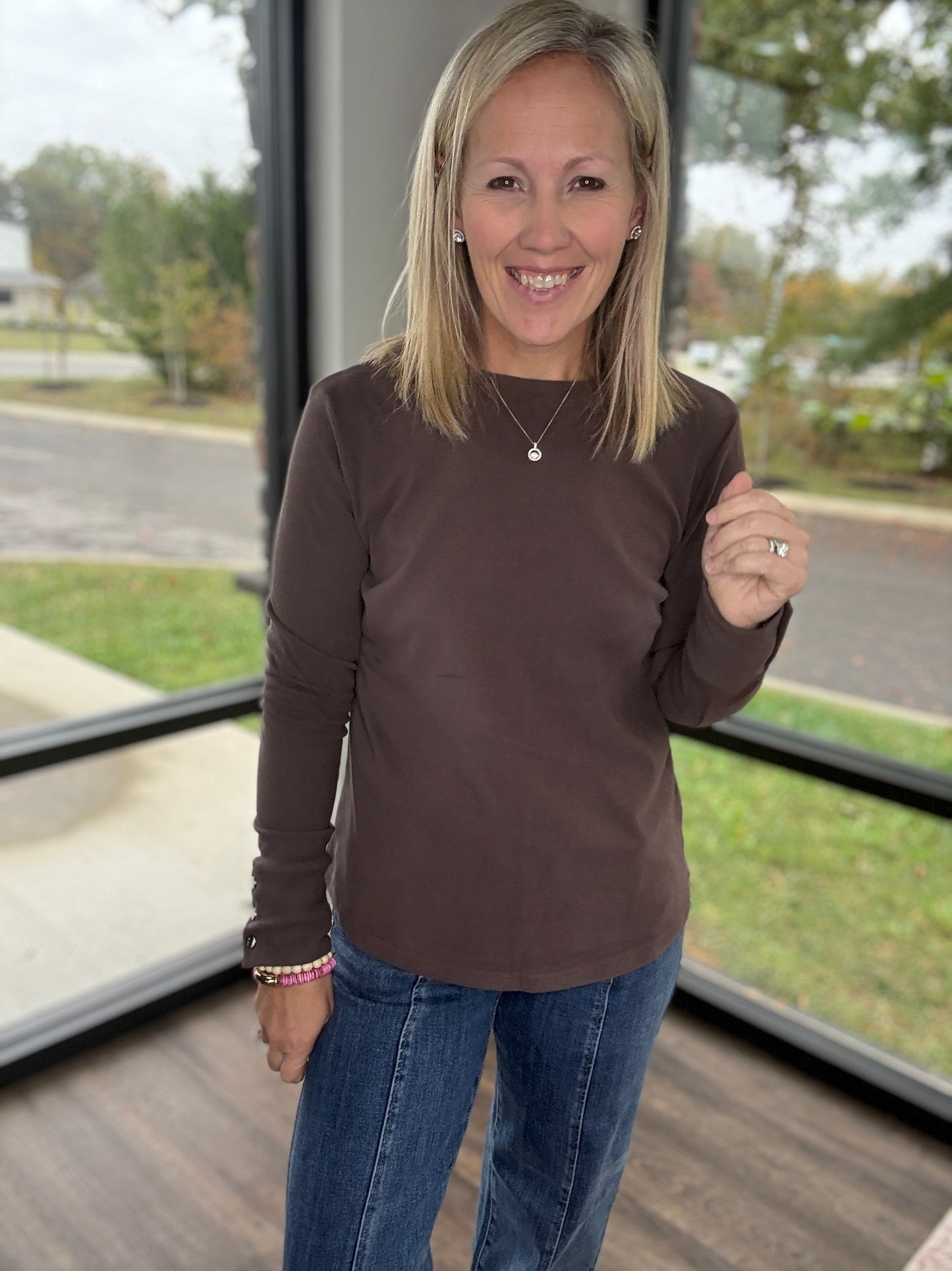 Alexis Top- Chocolate