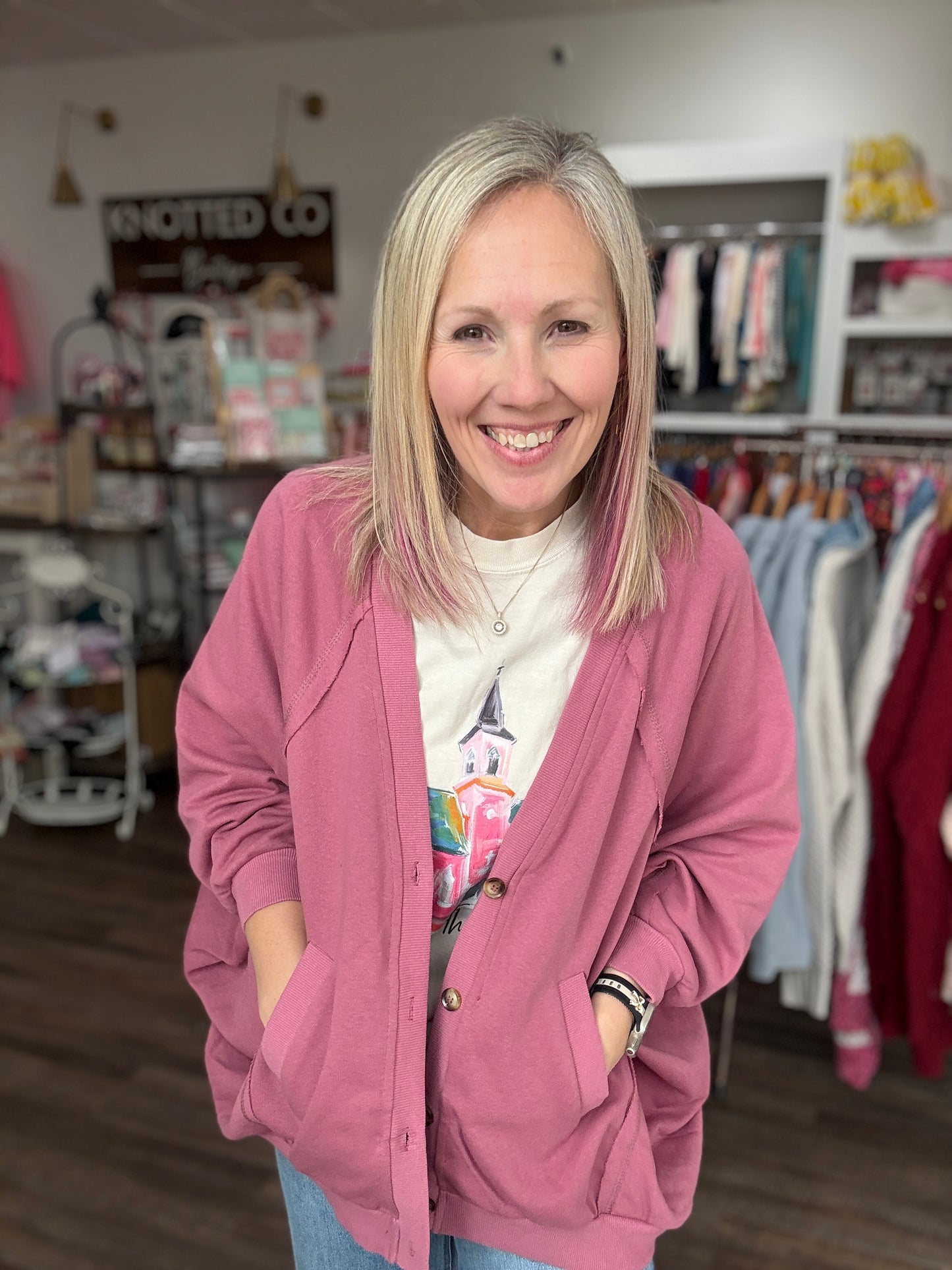 Spring Street Cardi- Berry