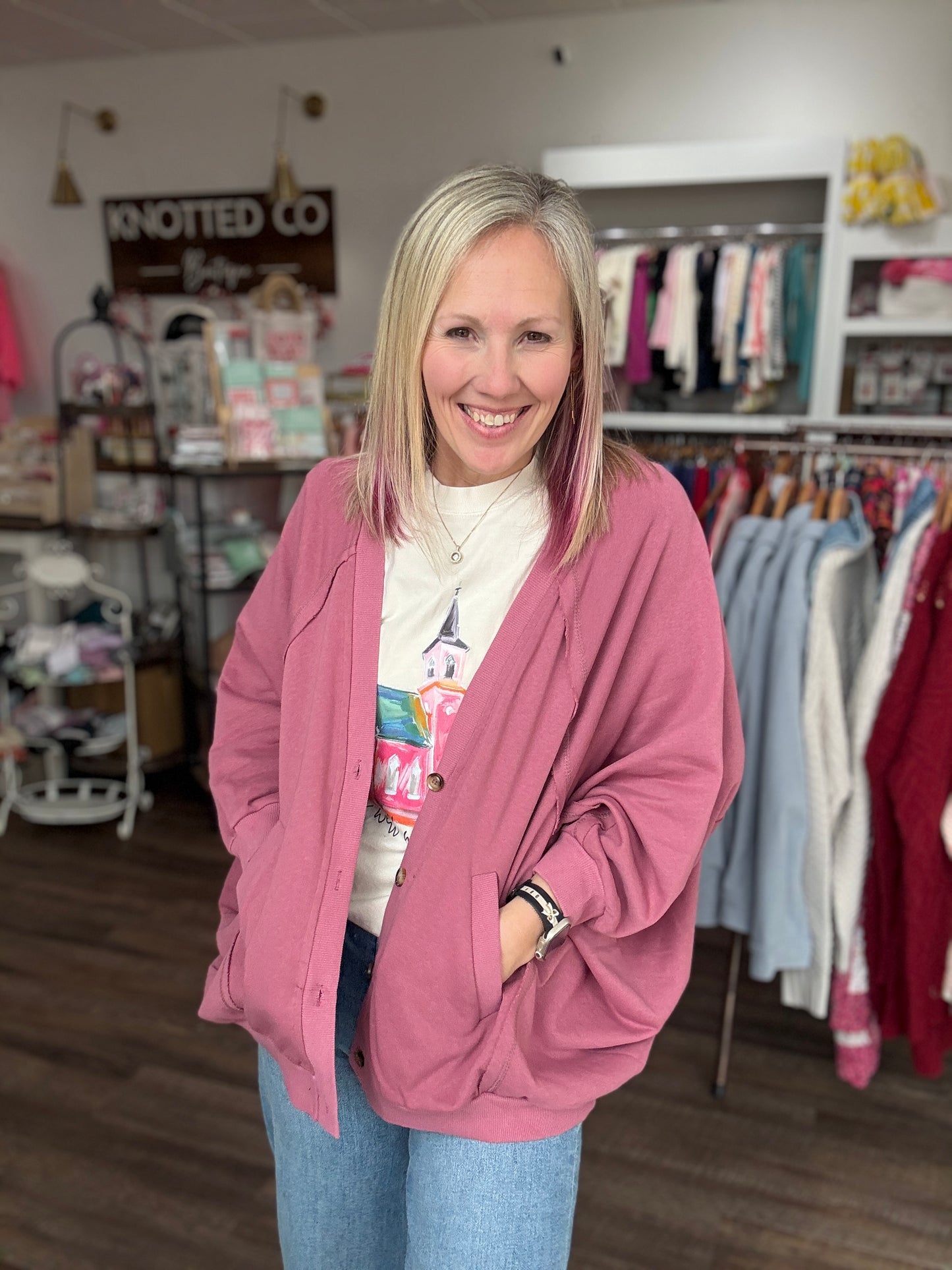 Spring Street Cardi- Berry