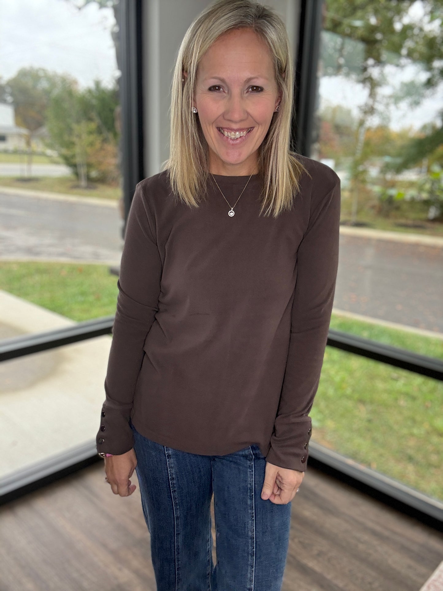 Alexis Top- Chocolate