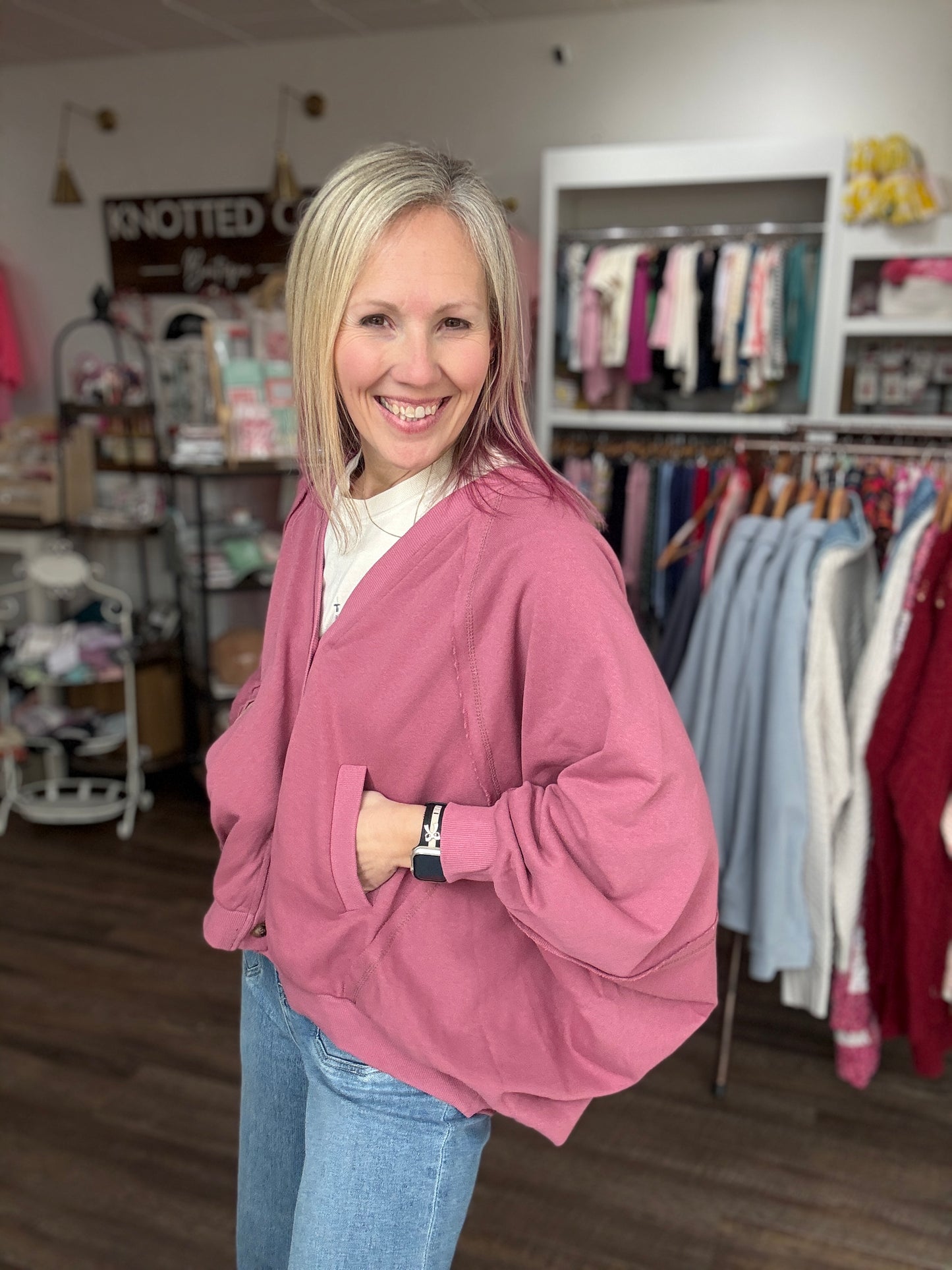 Spring Street Cardi- Berry