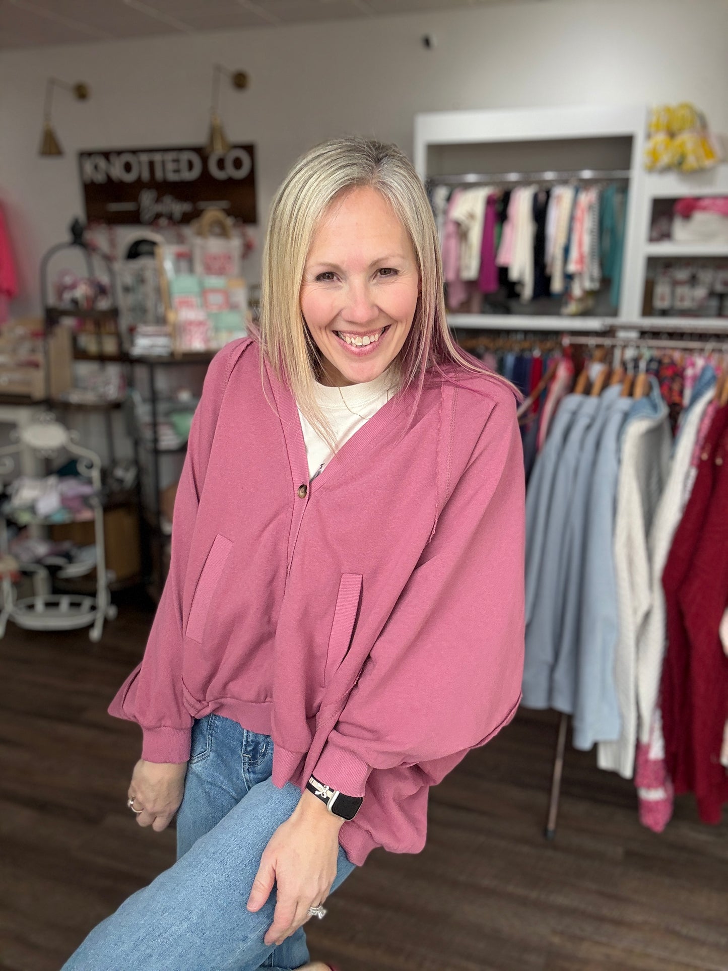 Spring Street Cardi- Berry