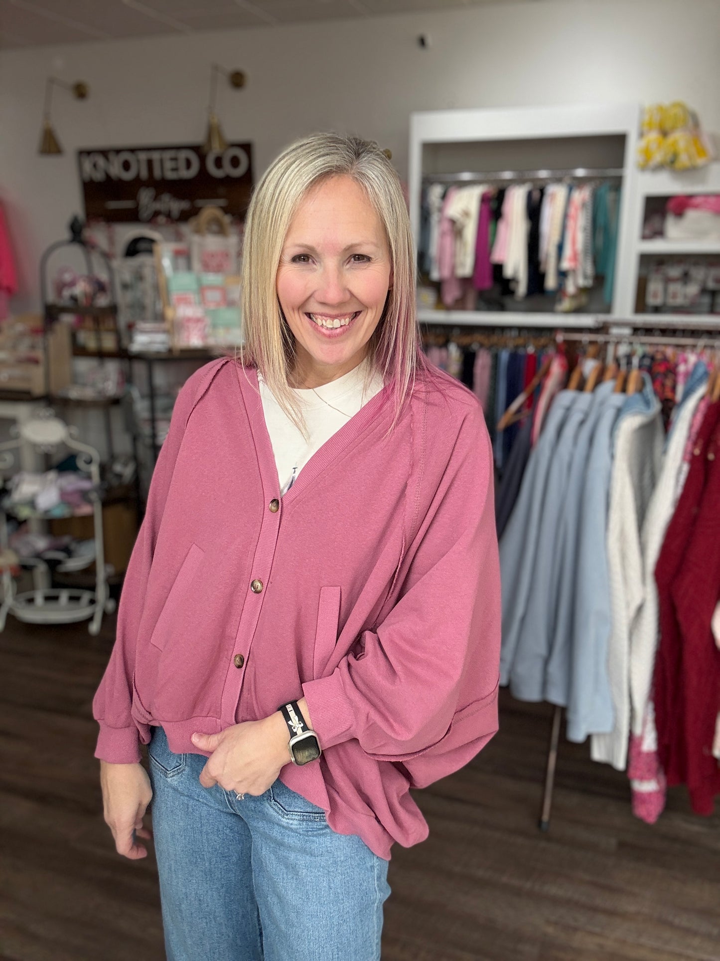 Spring Street Cardi- Berry