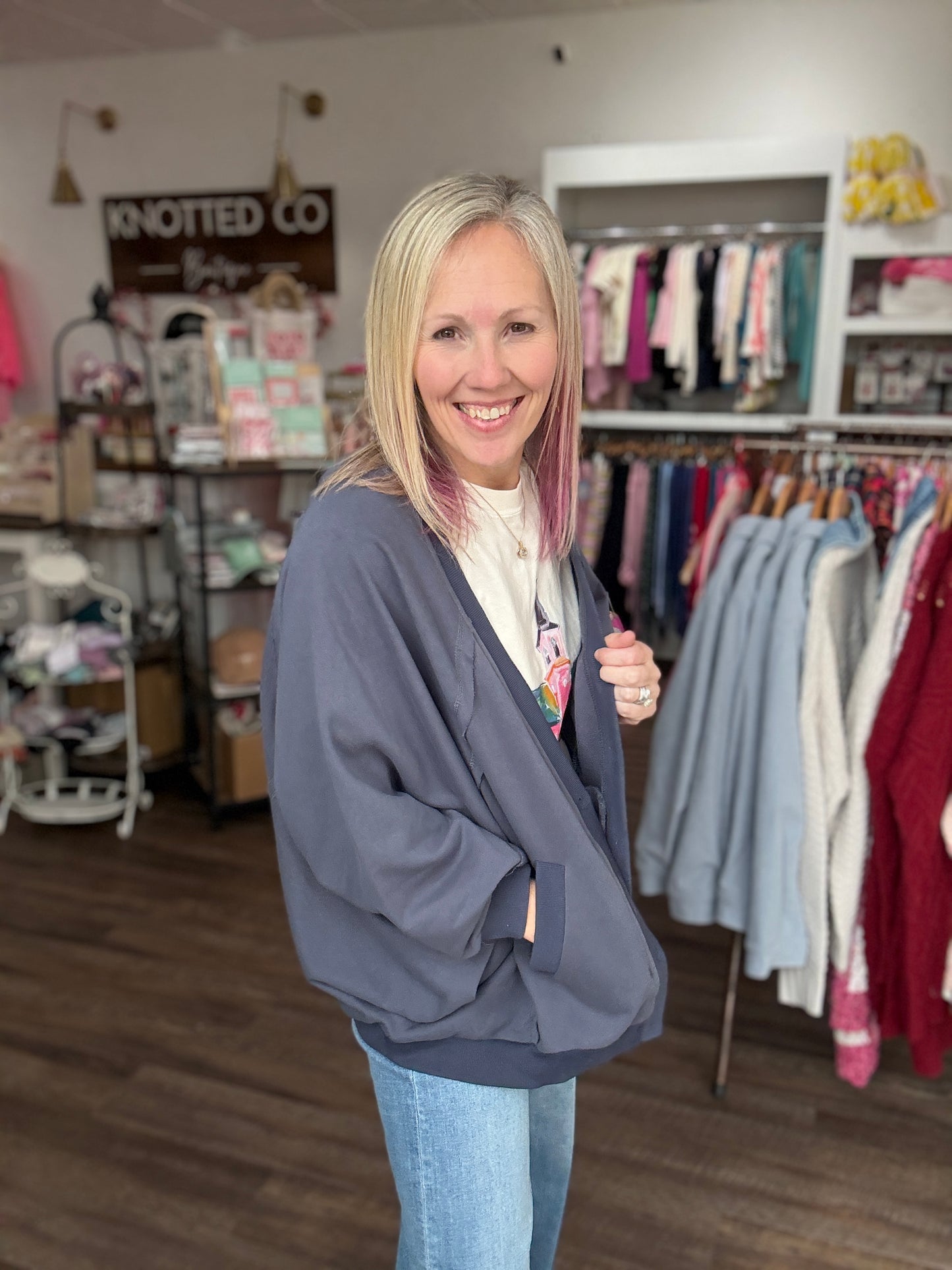 Spring Street Cardi- Blue