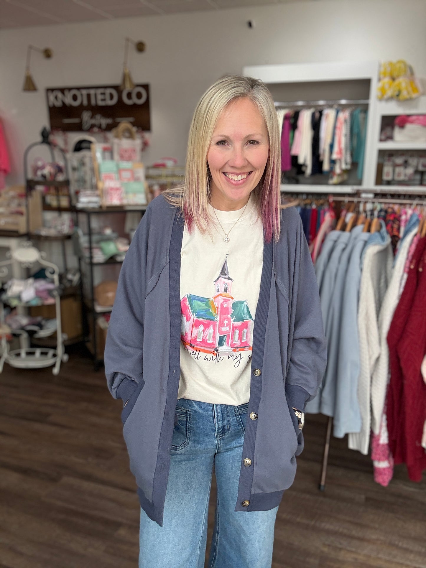 Spring Street Cardi- Blue