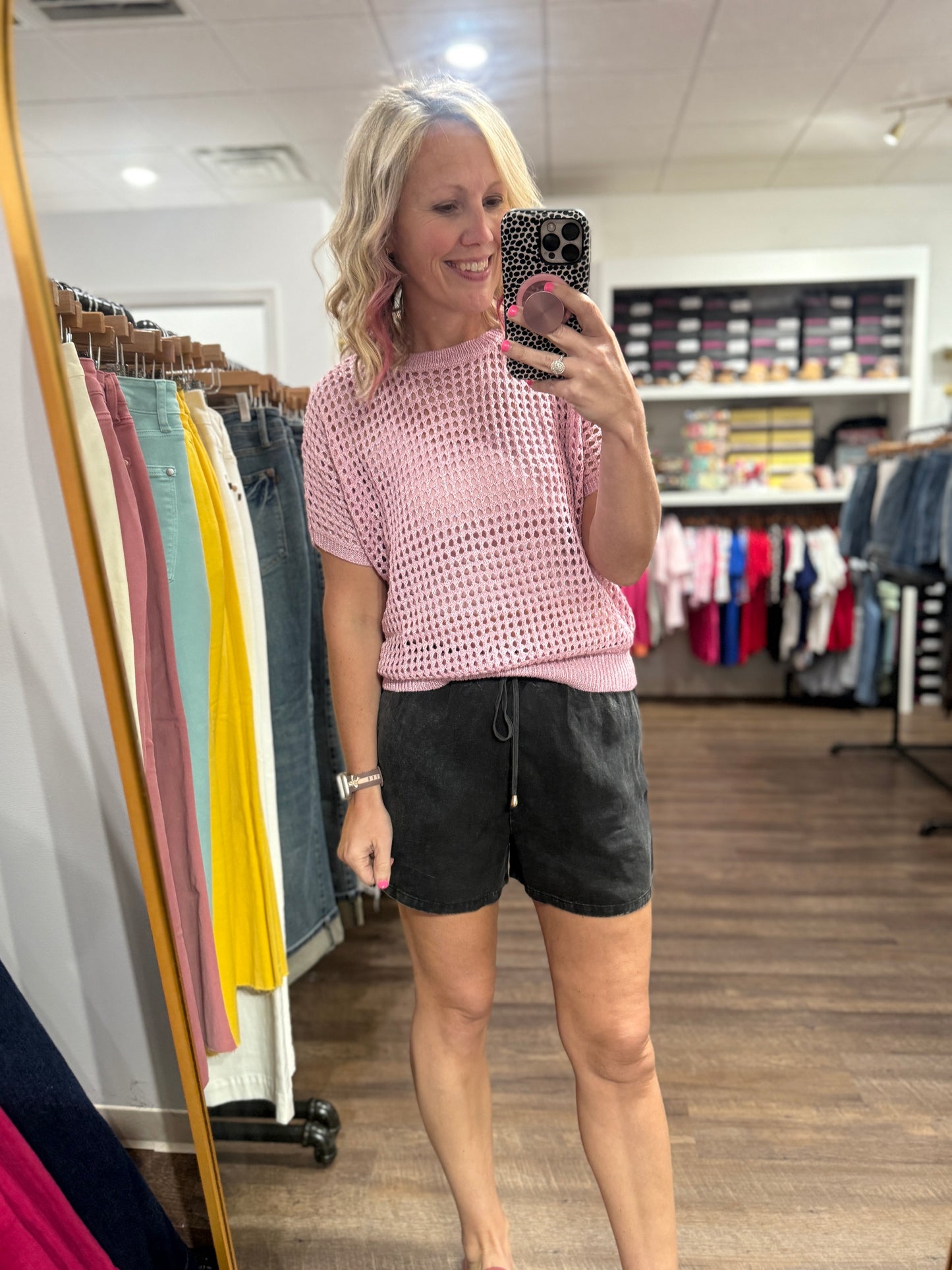 Pink Sands Crochet Top
