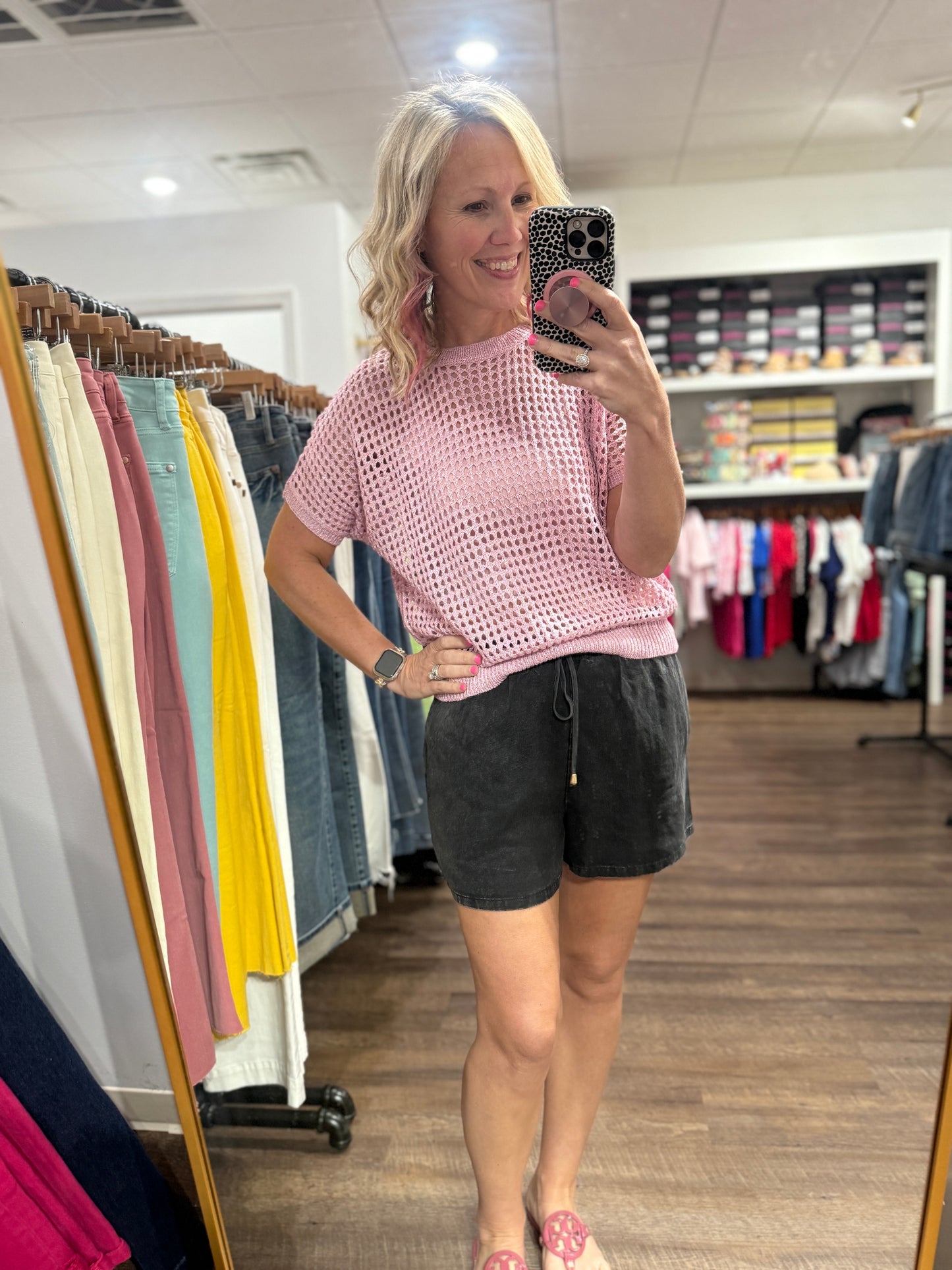 Pink Sands Crochet Top