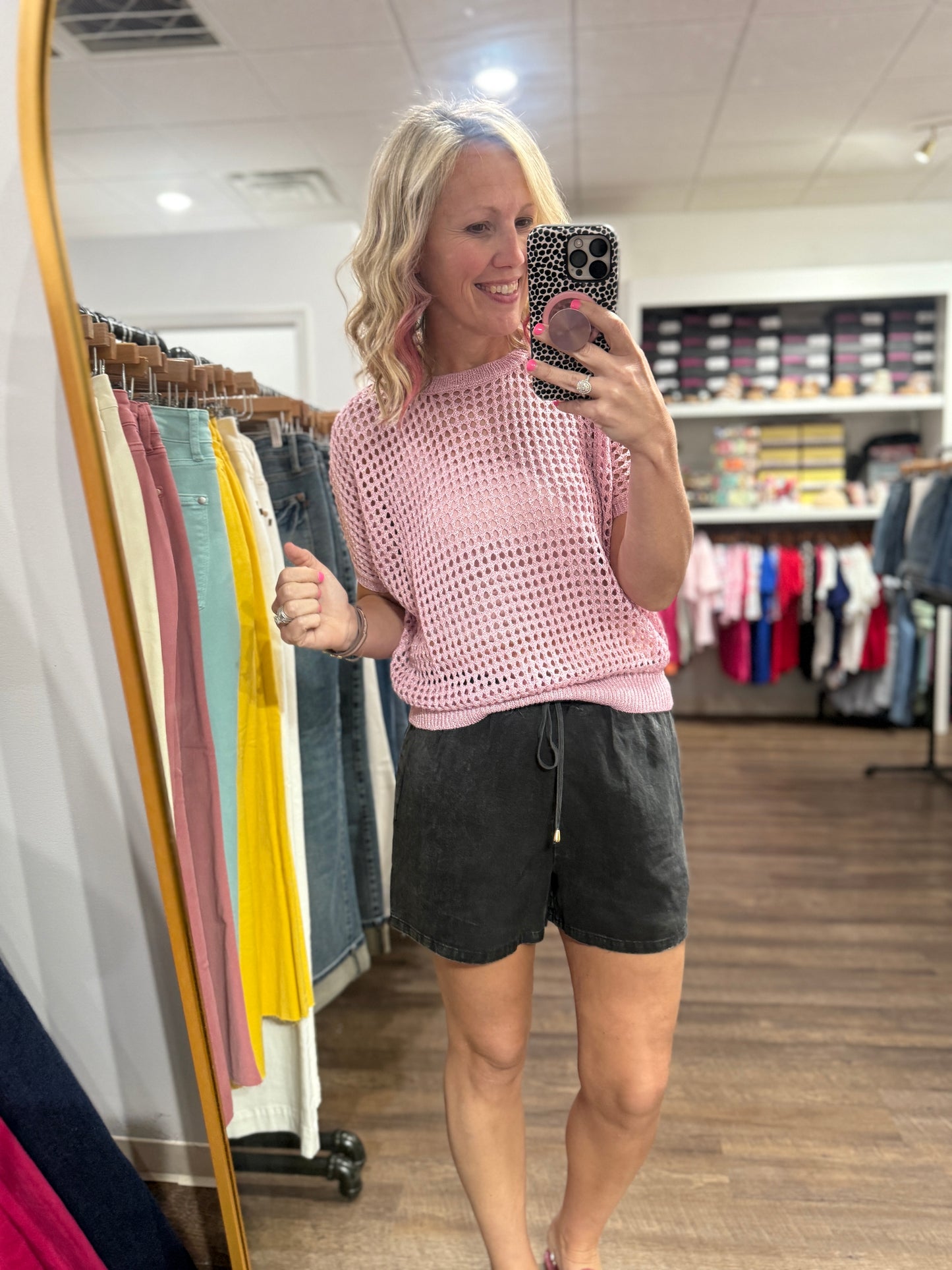 Pink Sands Crochet Top