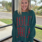 Holly Jolly Plaid Thermal Top- Green