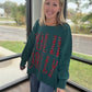 Holly Jolly Plaid Thermal Top- Green