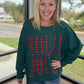 Holly Jolly Plaid Thermal Top- Green