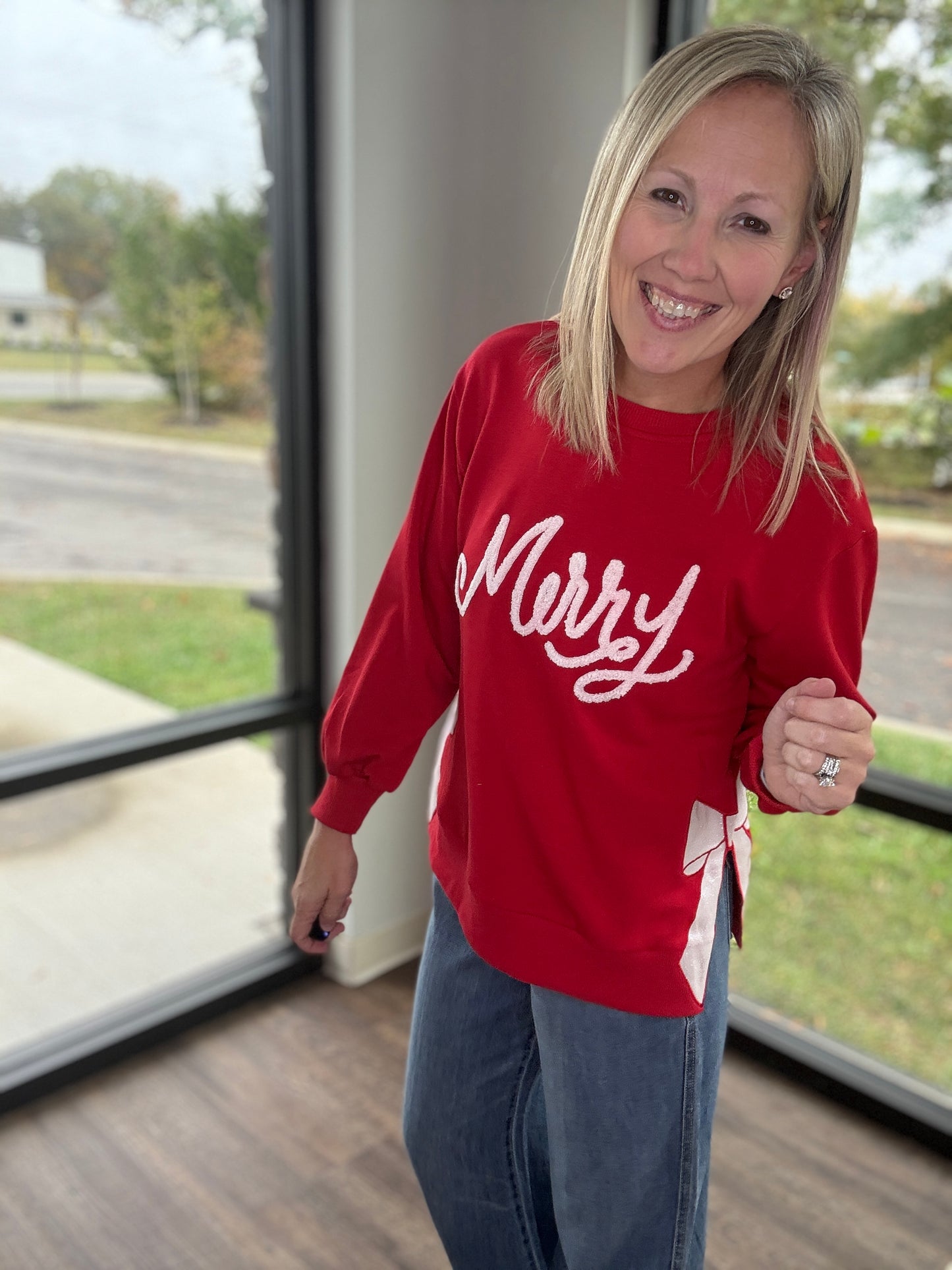 Merry Bow Sweatshirt