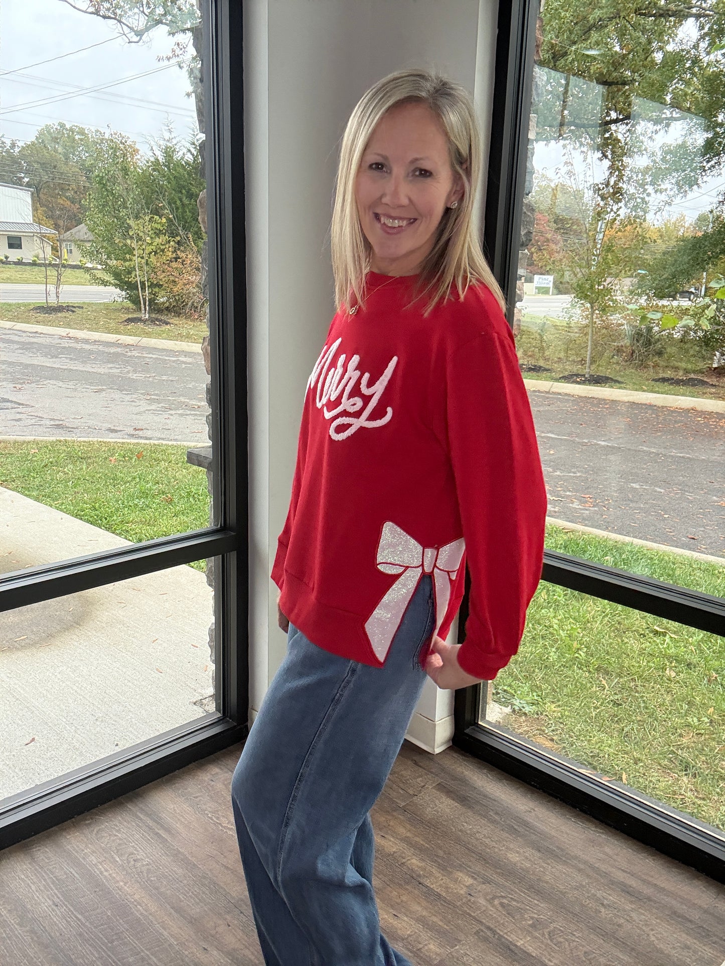 Merry Bow Sweatshirt