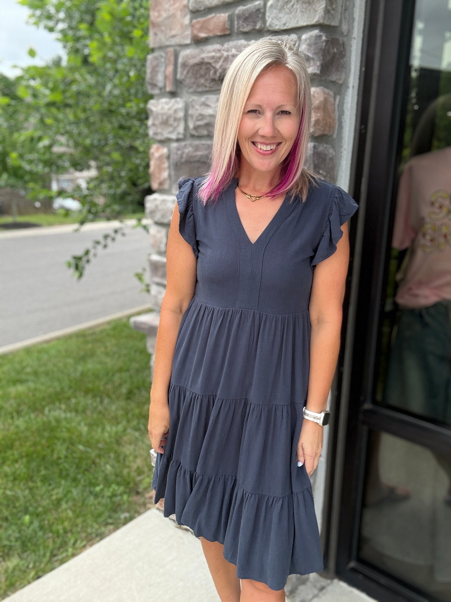 Navy Tide Dress