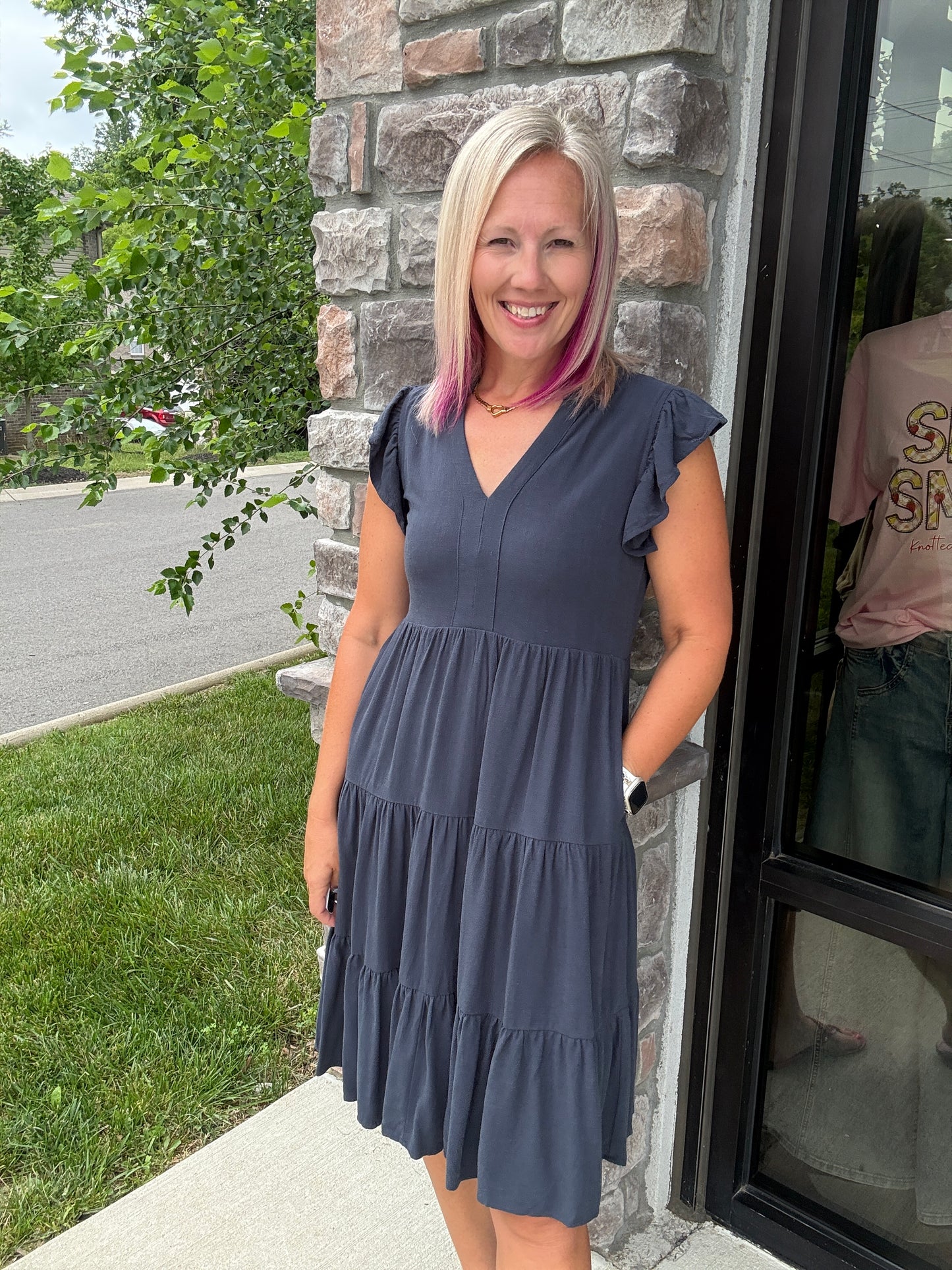 Navy Tide Dress