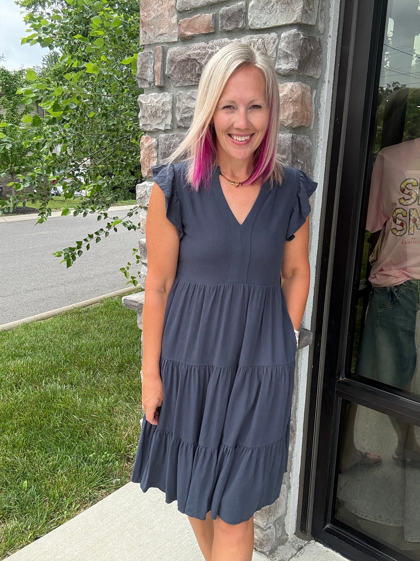 Navy Tide Dress