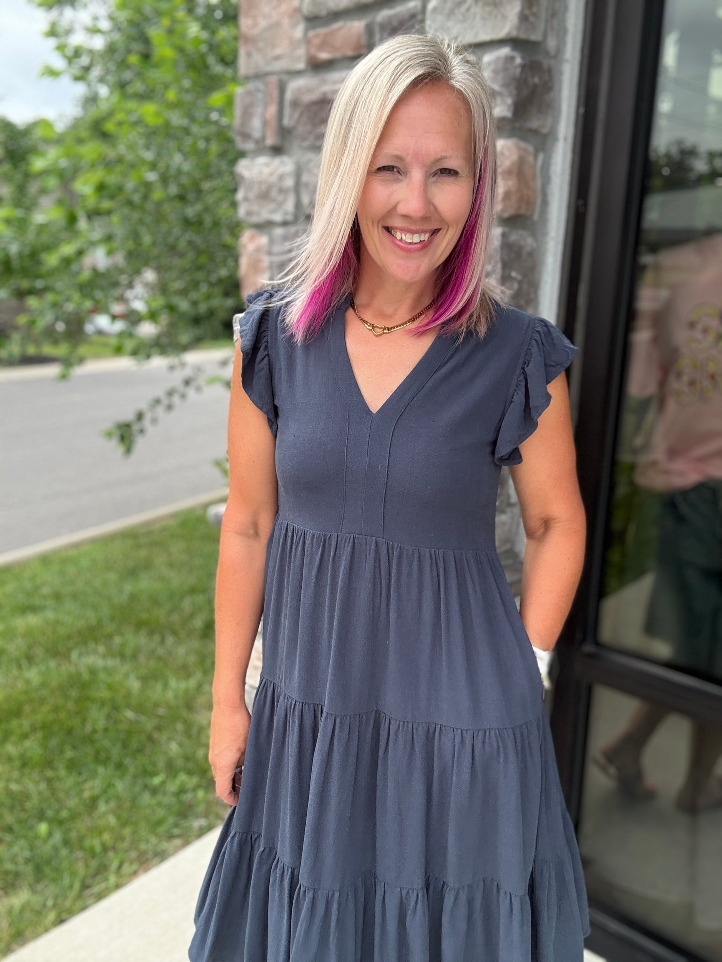 Navy Tide Dress