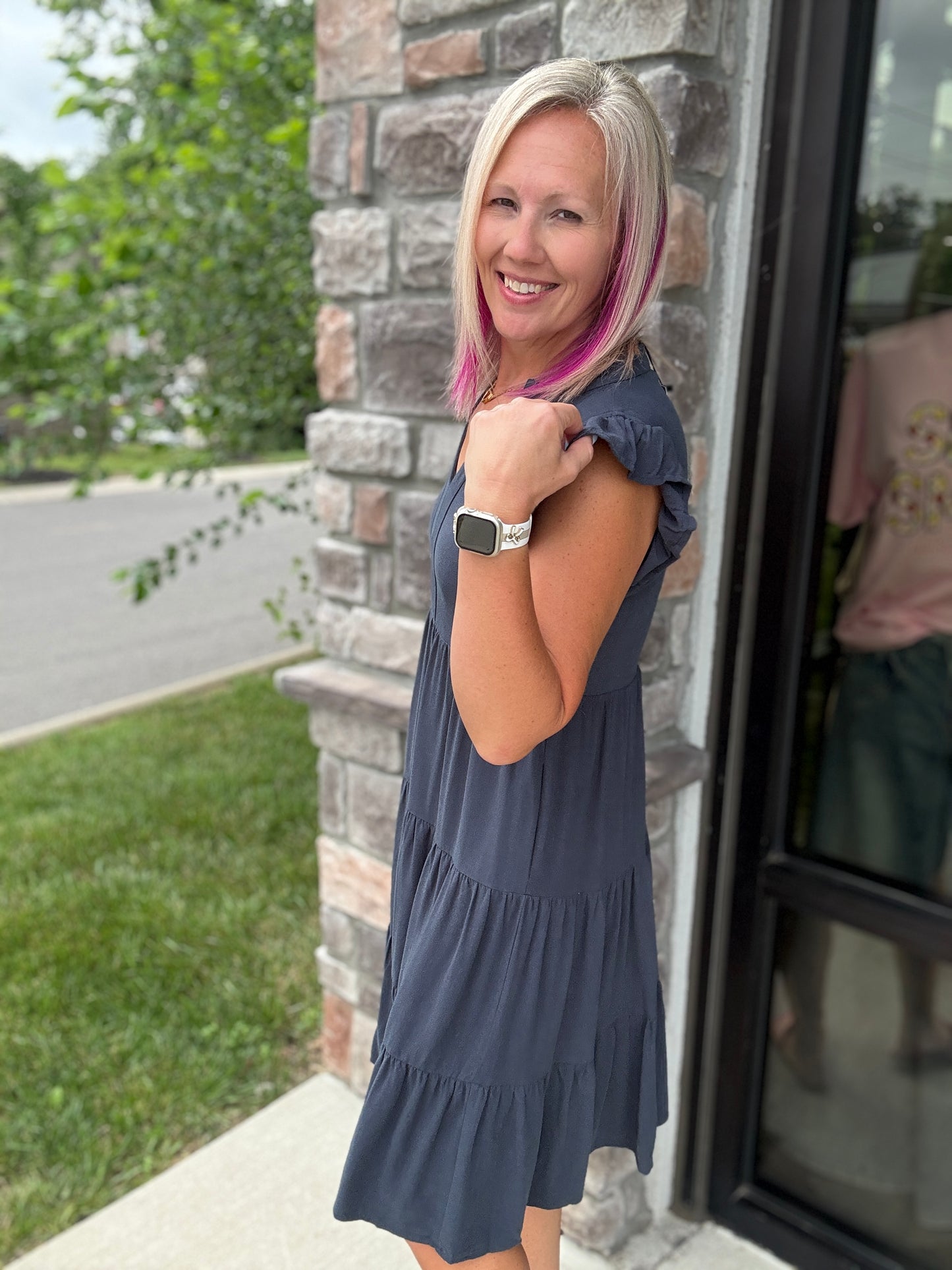 Navy Tide Dress
