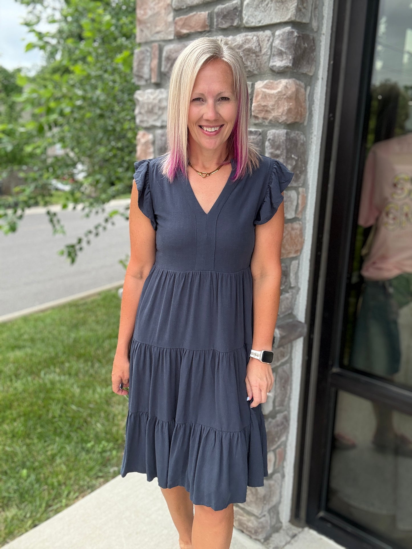Navy Tide Dress