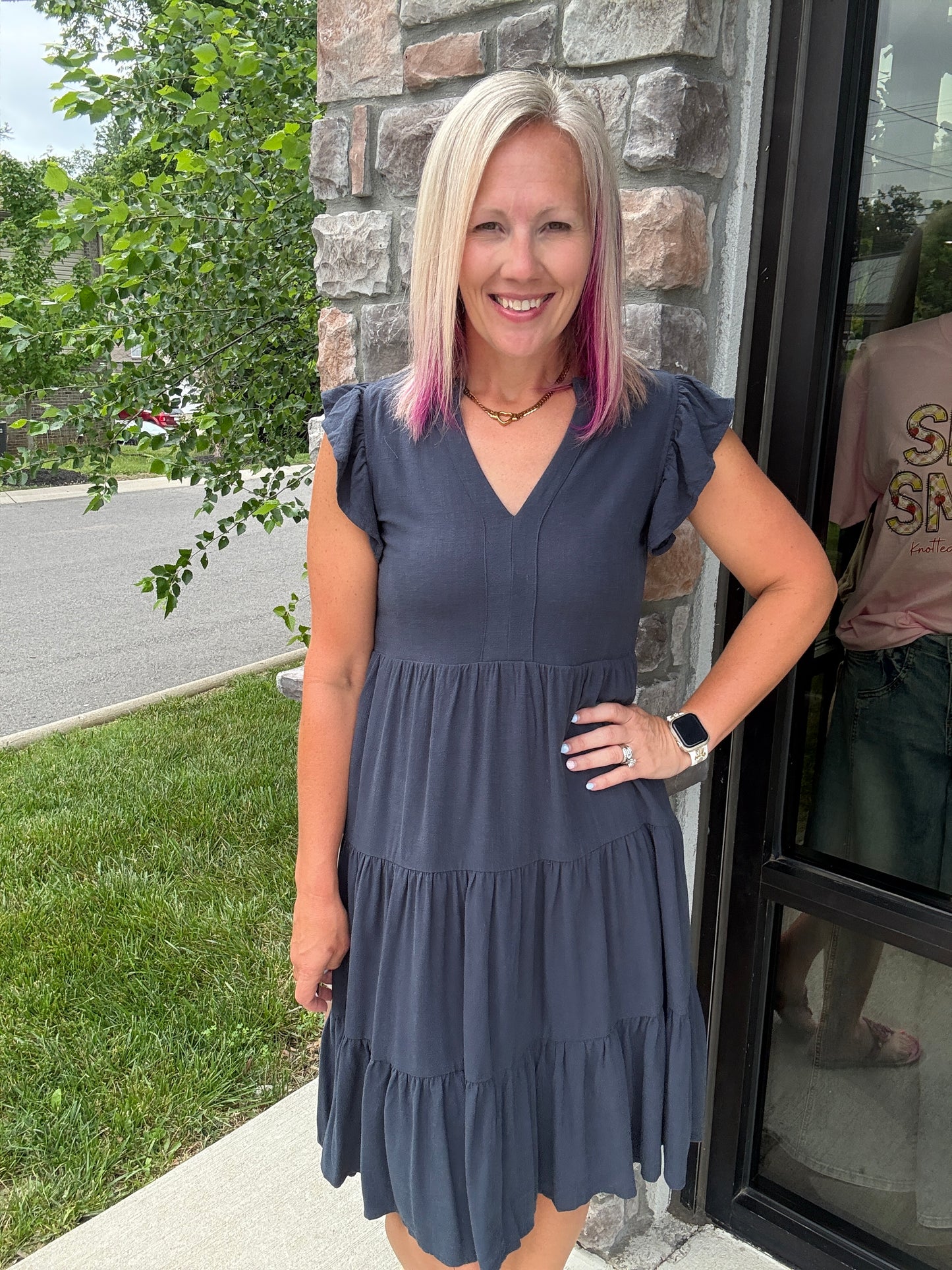 Navy Tide Dress
