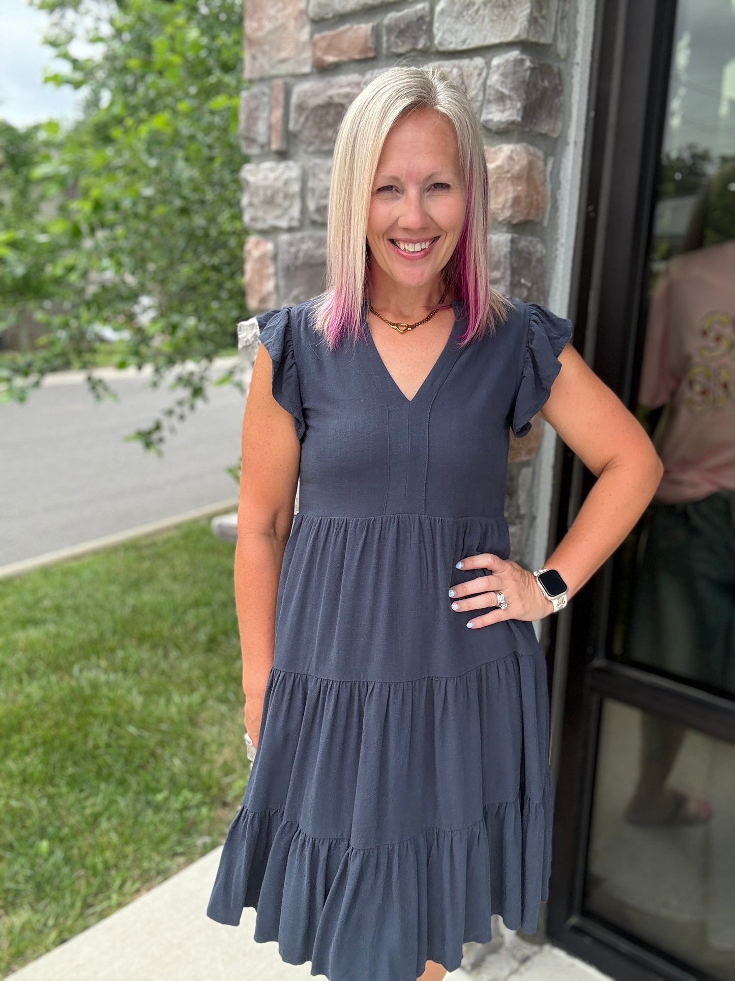 Navy Tide Dress