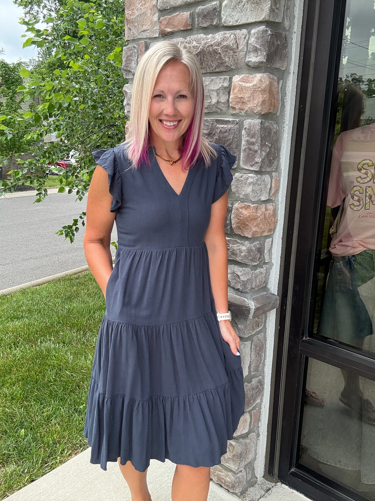 Navy Tide Dress