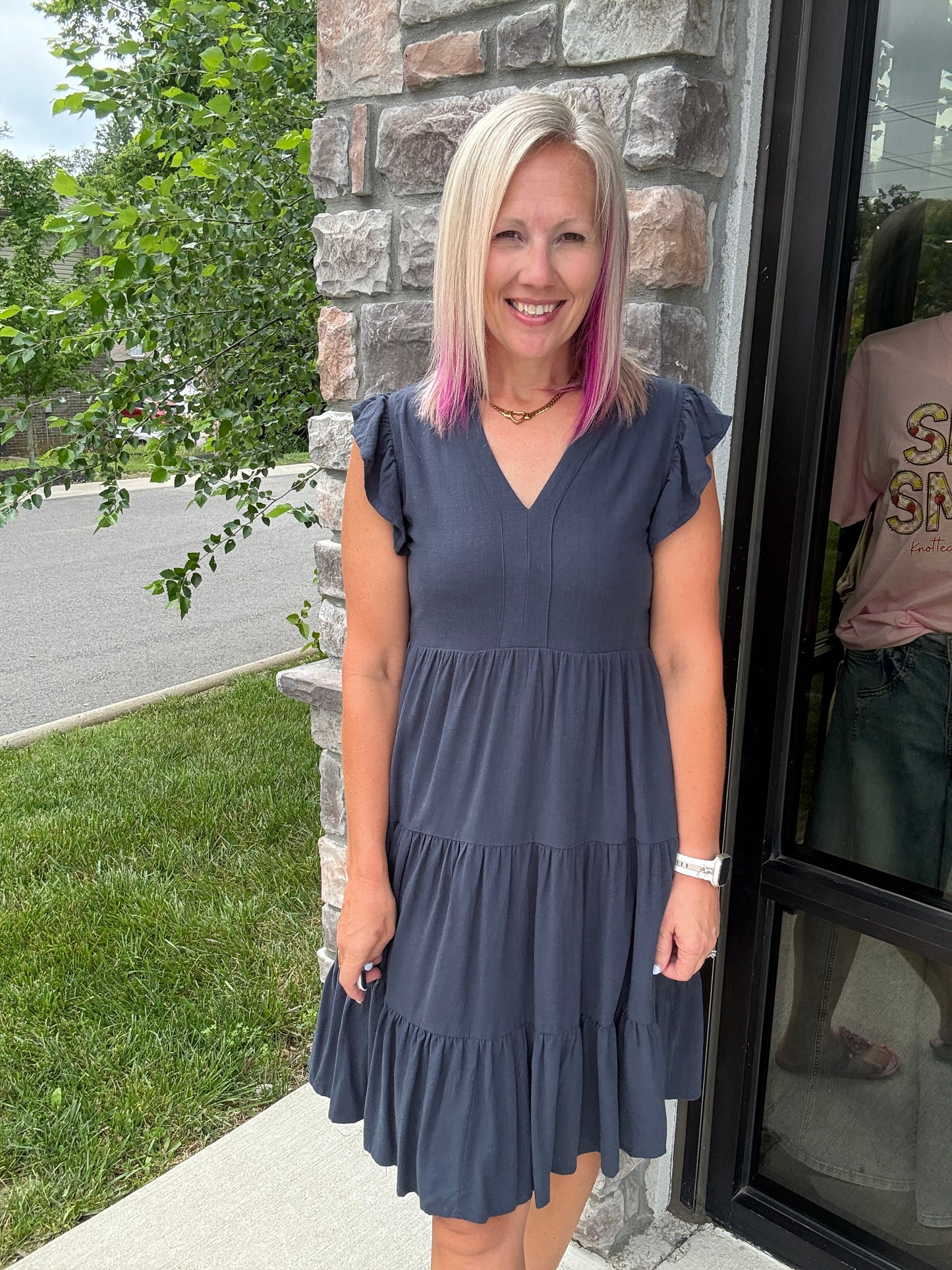 Navy Tide Dress