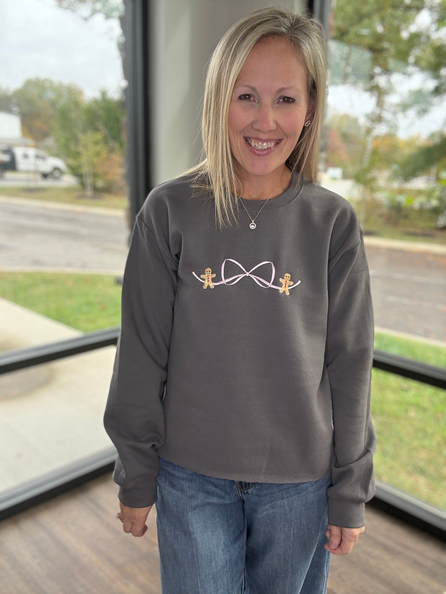 Gingerbread Bow Sweatshirt
