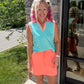 Neon Coral Skort