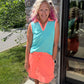 Neon Coral Skort