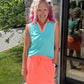 Neon Coral Skort