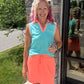 Neon Coral Skort