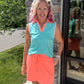 Neon Coral Skort