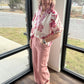 Petal Trim Pants- Pink