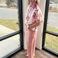 Petal Trim Pants- Pink