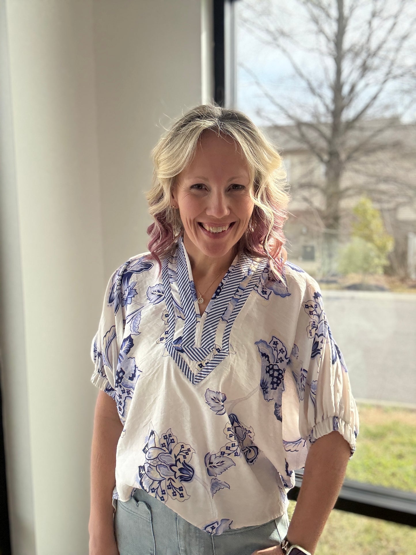 Petal Parade Top- Blue