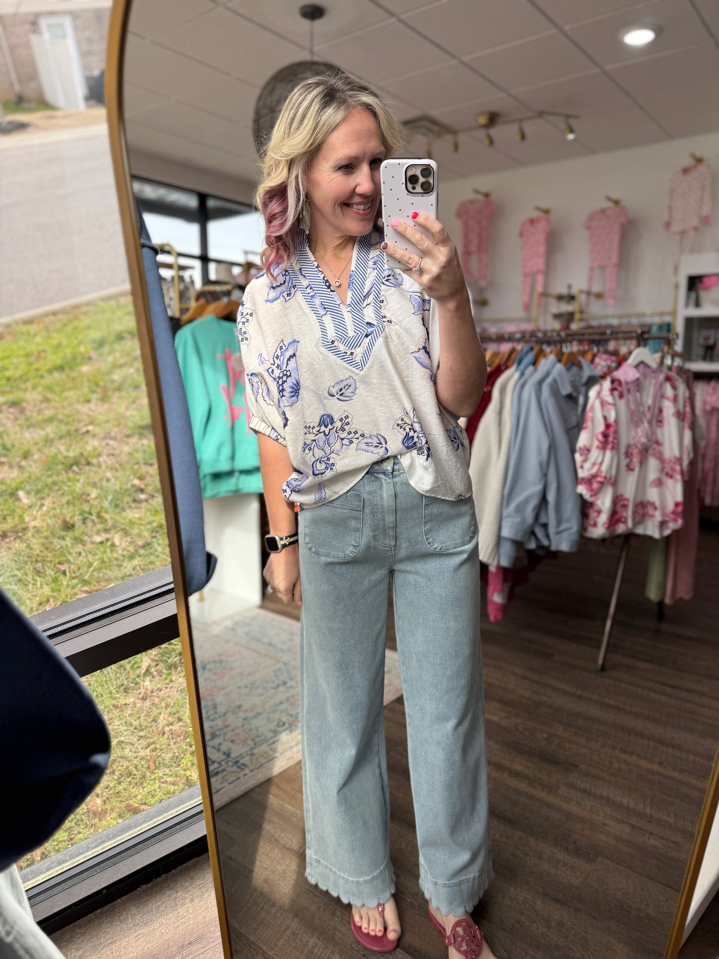 Petal Parade Top- Blue