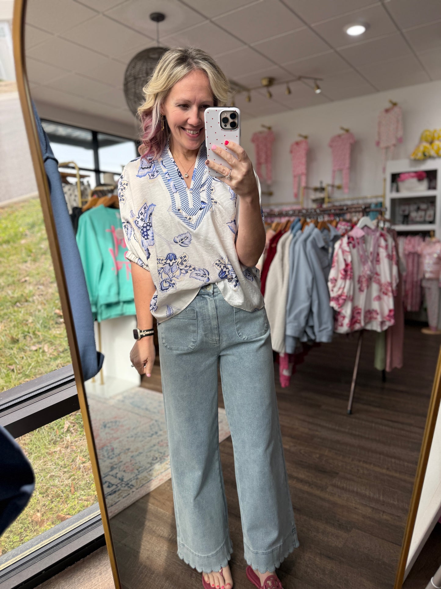 Petal Parade Top- Blue
